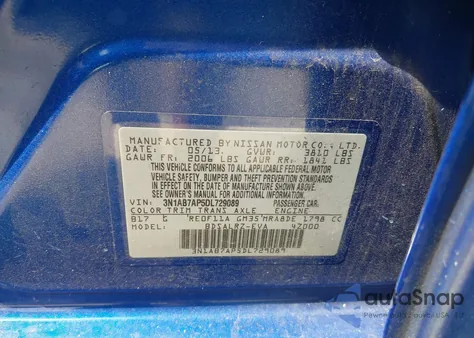 2013 Nissan Sentra Sr from USA, damaged, VIN 3N1AB7AP5DL729089